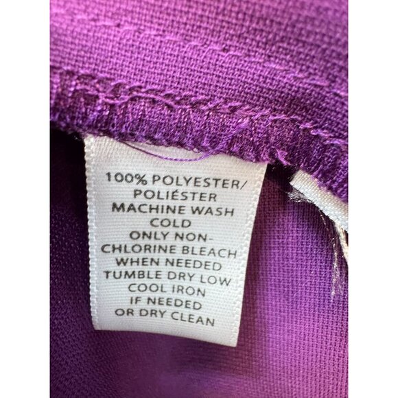 Ann Taylor Loft Ruffle Back Shift Dress Sleeveless Summer Purple Women's Size XS - Picture 3 of 8